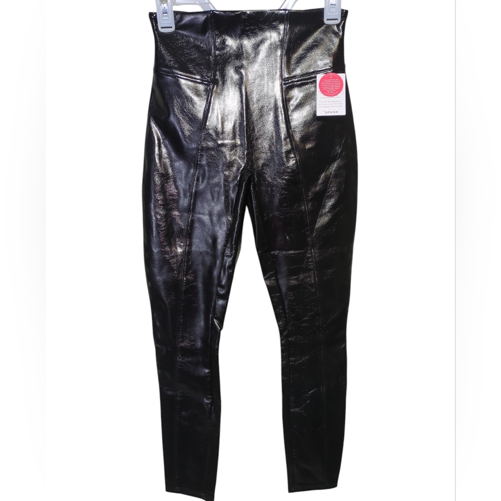 Spanx Shiny Black Leggings Size S/P